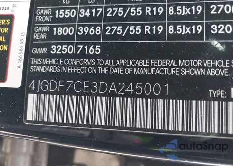 2013 Mercedes-Benz Gl 450 4Matic из США, поврежденный, VIN 4JGDF7CE3DA245001